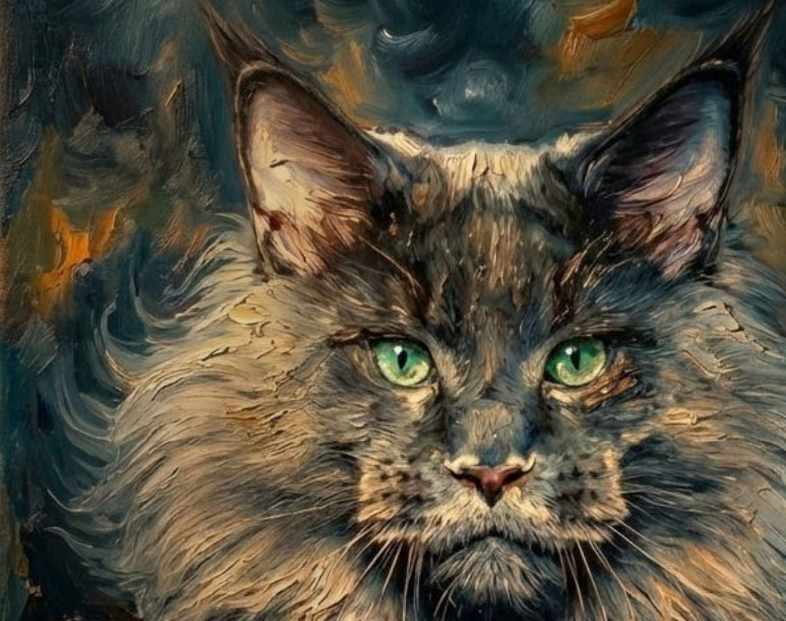 Pet Portrait Oil Painting Detail