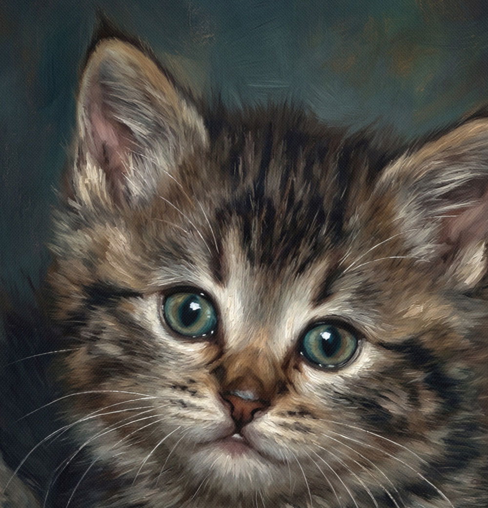 Oil Painting Portrait Close Up, Custom pets
