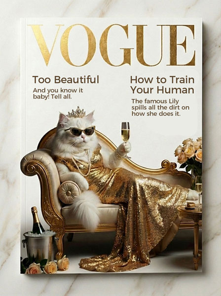 Pet Magazine Cover, Custom Pet Portraits