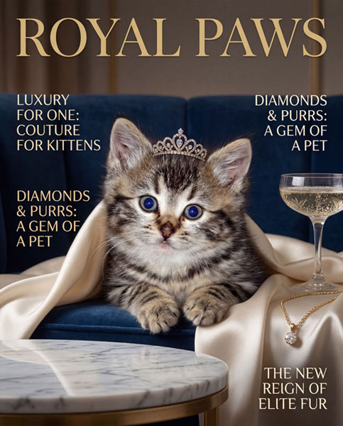 Custom Pet Magazine Portrait