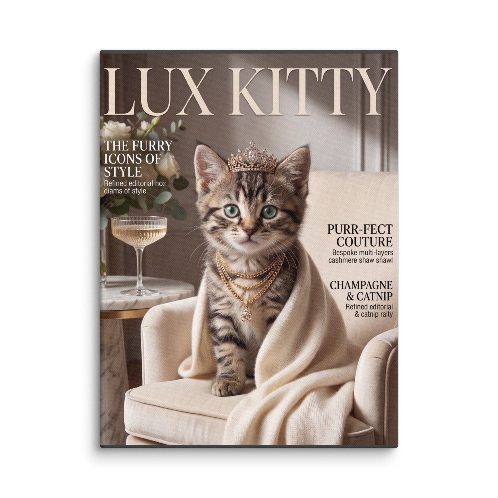 custom magazine cover pet portrait